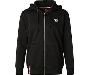ALPHA INDUSTRIES Sweatjacke Herren Slim Fit Baumwolle schwarz, S