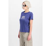 T-Shirt ALPHA INDUSTRIES "Alpha Industries Women - T-Shirts New Basic T Women", Damen, Gr. S, night lila, Obermaterial: 100% Baumwolle, Kurzarm, Shirts (90474020-S) night lila
