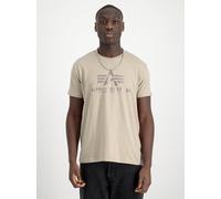 T-Shirt mit Label-Print M men Beige