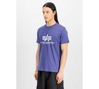T-Shirt ALPHA INDUSTRIES "Alpha Industries Men - T-Shirts Basic T-Shirt BL", Herren, Gr. L, night lila, Obermaterial: 100% Baumwolle, Kurzarm, Shirts (72971356-L) night lila