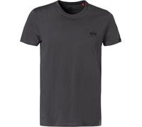 ALPHA INDUSTRIES T-Shirt Herren Regular Fit Kurzarm Rundhals Baumwolle grau, L
