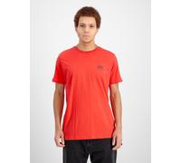 Alpha Industries T-Shirt mit Label-Print in Koralle, Größe XL