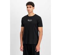 T-Shirt ALPHA INDUSTRIES "Alpha Industries Men - T-Shirts Alpha Wording T" Gr. M, schwarz (black) Herren Shirts (38804027-M) black