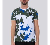 Alpha Industries Tactical Camo T T-Shirt, weiss-grün, Größe S für Männer