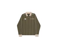 Alpha Industries Track Tricot Polo Longsleeve Langarmshirt Größe L Grün
