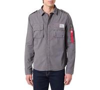 Alpha Industries Urban Military Shirt Overshirt für Herren Vintage Grey