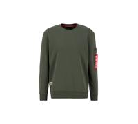 Sweater ALPHA INDUSTRIES "Alpha Industries Men - Sweatshirts USN Blood Chit Sweater" Gr. 3XL, grün (dark olive) Herren Sweatshirts (39635846-XXXL)