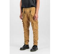 Cargohose ALPHA INDUSTRIES "Utility Pant", Herren, Gr. 28, Normalgrößen, grün (khaki), Obermaterial: 98% Baumwolle, 2% Elastan; Futter: 100% Baumwolle, Hosen Cargohose (99831158-28) khaki