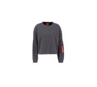 Alpha Industries X-Fit Label Oversized Sweatshirt Größe XS Grau