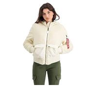 Bomberjacke ALPHA INDUSTRIES "ALPHA Women - Bomber & Flight Jackets" Gr. S, weiß (off white) Damen Jacken Übergangsjacken (78286516-S)
