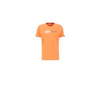 Alpha Industries T-Shirt – Alpha Label Puff Print – Orange Größe M