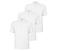 ALPIDEX Herren Polo Shirts 3er Set 100% Baumwolle Poloshirt Männer T-Shirt Kurzarm Shirt Einfarbig Casual Polohemd S M L XL XXL 3XL 4XL 5XL, Größe:M, Farbe:White