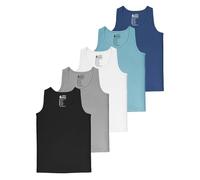 ALPIDEX Jungen Unterhemd 5er Set 100% Baumwolle Tank Top Trägertop 104-170 | Kinder Unterhemden, Unterwäsche, Ärmellos, Achselhemd, Basic, OEKO-TEX, atmungsaktiv, weich, Sport, Schule, Maschinenwäsche