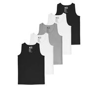 ALPIDEX Jungen Unterhemd 5er Set 100% Baumwolle Tank Top Trägertop 104-170 | Kinder Unterhemden, Unterwäsche, Ärmellos, Achselhemd, Basic, OEKO-TEX, atmungsaktiv, weich, Sport, Schule, Maschinenwäsche