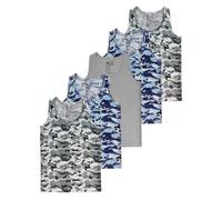 ALPIDEX Jungen Unterhemd 5er Set 100% Baumwolle Tank Top Trägertop 104-170 | Kinder Unterhemden, Unterwäsche, Ärmellos, Achselhemd, Basic, OEKO-TEX, atmungsaktiv, weich, Sport, Schule, Maschinenwäsche