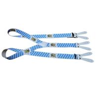 Alpin-Trachten Trachtenhosenträger Hosenträger Edelweiss blau/weiß für Knöpfe