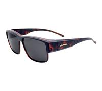 ALPINA Conceal, polarisiert, Überbrille für Brillenträger, mit UV-A-, B- & -C-Schutz, Unisex-Sonnenbrille für Erwachsene, havana matt