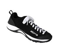 Alpina Damen Schnürer Valea aus echtem Leder in Weite H Trekkingschuhe mit Einlegesohle, leichte Wanderhalbschuhe Frauen Outdoor Freizeitschuhe 42 schwarz