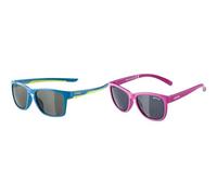 ALPINA FLEXXY COOL KIDS I - Flexible und Bruchsichere Sonnenbrille & LUZY - Verzerrungsfreie und Bruchsichere Sonnenbrille Mit 100% UV-Schutz Für Kinder, berry gloss, One Size