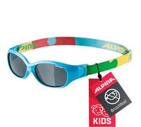 ALPINA FLEXXY KIDS Sonnenbrille, cyan-puzzle gloss, One Size