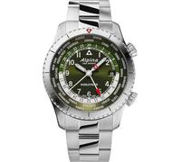 Alpina Herren Analog Quarz Armbanduhr Startimer Pilot Quartz Worldtimer Swiss Made