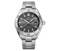 Alpina Herrenuhr Alpiner 4 Automatic AL-525GS4AQ6B, silber / schwarz, Armband