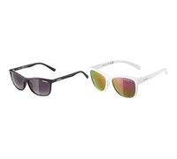 ALPINA JAIDA - Verspiegelte und Bruchsichere Sonnenbrille Mit 100% UV-Schutz & LUZY - Verspiegelte und Bruchsichere Sonnenbrille Mit 100% UV-Schutz Für Kinder, white gloss, One Size