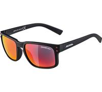 Alpina Kosmic Sonnenbrille (Rahmen schwarz matt | Glas rot verspiegelt | S3)