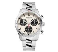 Alpina Pilot Quartz Chronograph Big Date AL372WB4S26B - Herren - 41 mm - Analog - Quarz - Saphirglas