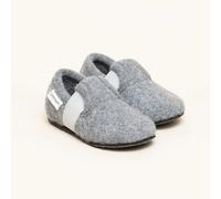 Alpine Runner Kinder Hausschuhe aus Wolle | Filzhausschuh | Kindergarten | Farbe grau | Größe 23 grey 23