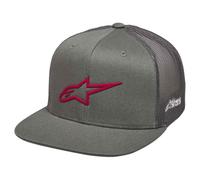 Alpinestars 3D Ageless Trucker Hat Baseballkappe für Herren Grau/Rot Einheitsgröße