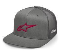 Alpinestars 3D Ageless Trucker Hat Baseballkappe für Herren Grau/Rot Einheitsgröße