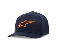 Alpinestars Ageless Curve - Unisex Baseball Cap, Kappe für Herren und Damen, Sportkappe rundum geschlossen, Navy/Orange, M