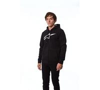 Alpinestars Ageless Zip Hoodie V3 Kapuzenpullover für Herren Fleece Sweatshirt mit Kapuze Schwarz/Weiß M