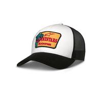 Alpinestars Hardware Trucker Hat Baseballkappe für Herren Baseball Snap Back Cap Verstellbar Sportmütze Weiß/Schwarz Einheitsgröße