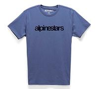 Alpinestars, Heritage Word Premium, T-Shirt, Blau, L, Mann
