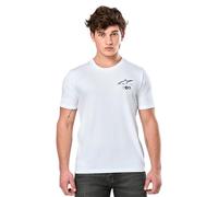 Alpinestars Herren Asym Ss Csf Tee Sportliches Kurzarmshirt Rundhals T-Shirt, Weiß, Small