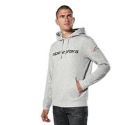 Hoodie Alpinestars Linear Wordmark V3 Meliertes Grau/Rot/SchwarzM Meliertes Grau,Rot,Schwarz