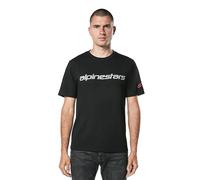 Alpinestars Herren T-Shirt Linear Wordmark Csf Tee Kurzarmshirt für Männer mit Rundhalsausschnitt Schwarz/Grau/Rot S