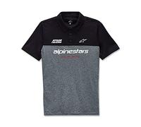 Alpinestars, Paddock Polo, Halbhülse Polo, Schwarz/Holzkohle-Heidekraut, S, Mann