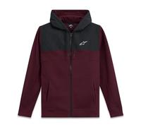 Alpinestars Reckoning Hoodie Kapuzenpullover für Herren Fleece Sweatshirt mit Kapuze Bordeaux/Schwarz M