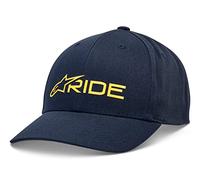 Alpinestars Ride 3.0 Hat Baseballkappe Herren mit vorgebogenem Schirm und hinten Schnappverschluss Navy/Gold Einheitsgröße