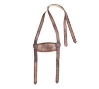 AlpsOak - Bayerische Hosenträger für Herren | Authentische Lederhosen Hosenträger mit Schnallen für Oktoberfest Kostüm, Rauchbraun, Standard