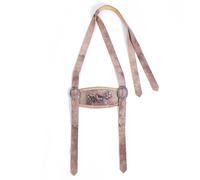 AlpsOak - Lederhosen Hosenträger für Herren | Bayerische Hosenträger mit Metallschnallen | Oktoberfest Trachten-Accessoire, GRAU, Standard