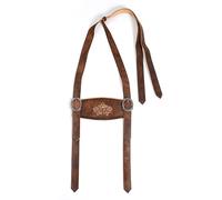 AlpsOak - Lederhosen Hosenträger für Herren | Bayerische Hosenträger mit Metallschnallen | Oktoberfest Trachten-Accessoire, Rusty Brown, Standard