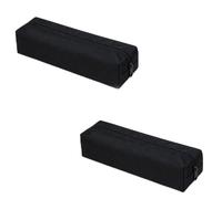 Alpwood Großes Federmäppchen Schwarz 2PCS Schlampermäppchen für Jungen und Mädchen Federtasche Klein Mäppchen Aesthetic Etui Stifte Federmappe für Schule Büro Uni Back to School Office Essentials