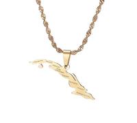 ALTCIRNMD Kuba Karte Karte Anhänger Halskette Kuba Karte Karte Halsketten Für Frauen Männer Kuba Karte Kontinent Halskette Kuba Karte Karte Schmuck Zierlicher Anhänger Halskette Geschenk Für Mädchen