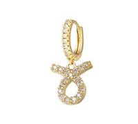 ALTCIRNMD Zwölf Sternbilder Ohrstecker,Goldene Mini-Creolen Mit Zirkon,Dekorationen,Schmuck,Geschenke,Astrologie,Horoskop-Ohrringe Für Mädchen,Damenmode,Ohrringe,Stier,Anpassbar