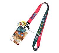 ALTcompluser Anime One Piece Lanyard Kartenhalter, Ausweishülle mit Band, ID Kartenhalter Ausweis Kartenhülle mit Keyholder Schlüsselband für Schlüsselanhänger, ID Card, Ausstellung(Luffy)