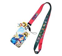 ALTcompluser Anime One Piece Lanyard Kartenhalter, Ausweishülle mit Band, ID Kartenhalter Ausweis Kartenhülle mit Keyholder Schlüsselband für Schlüsselanhänger, ID Card, Ausstellung(Schädel Luffy)
